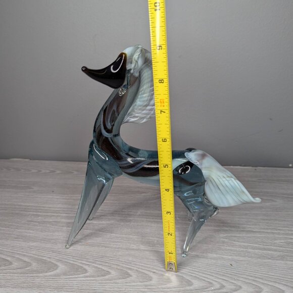 Vintage Mid Century Modern Glass Horse Sculpture Murano Art 9" Tall - Picture 9 of 11